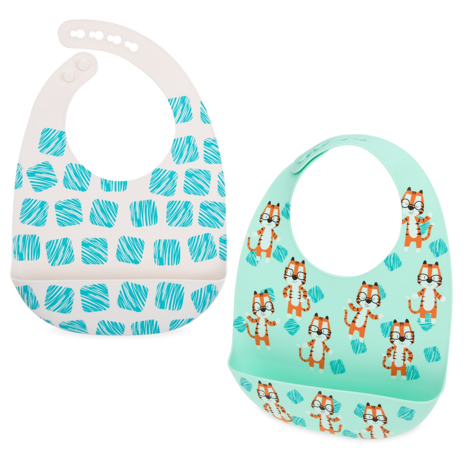 Silicone Bib with Crumb Catcher (2 Pack)