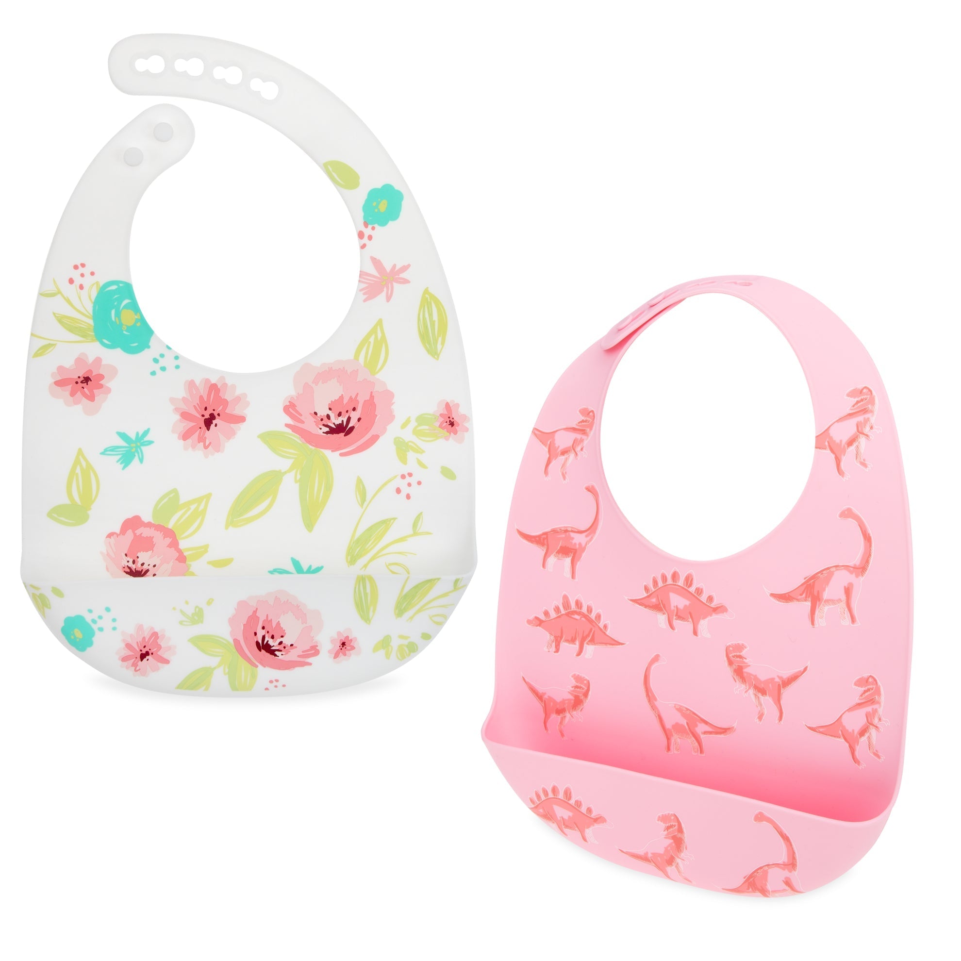 Silicone Bib with Crumb Catcher (2 Pack)