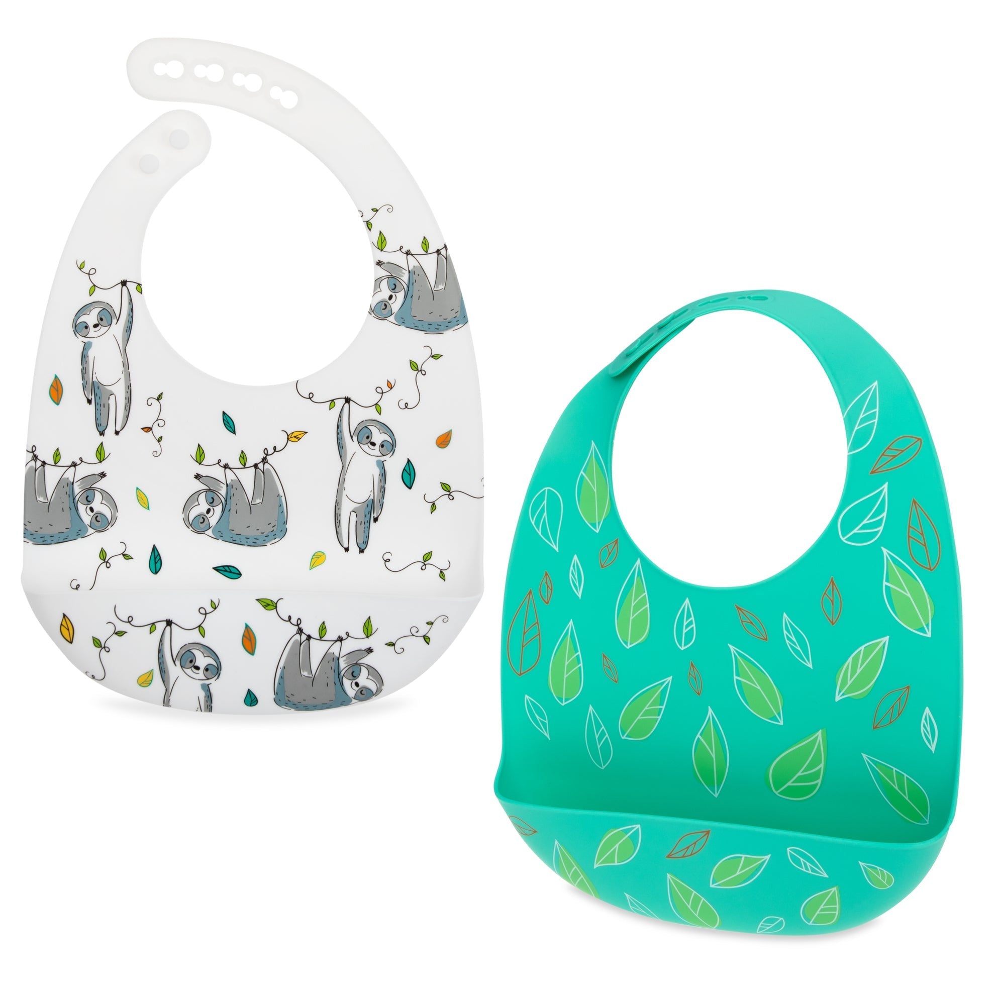 Silicone Bib with Crumb Catcher (2 Pack)