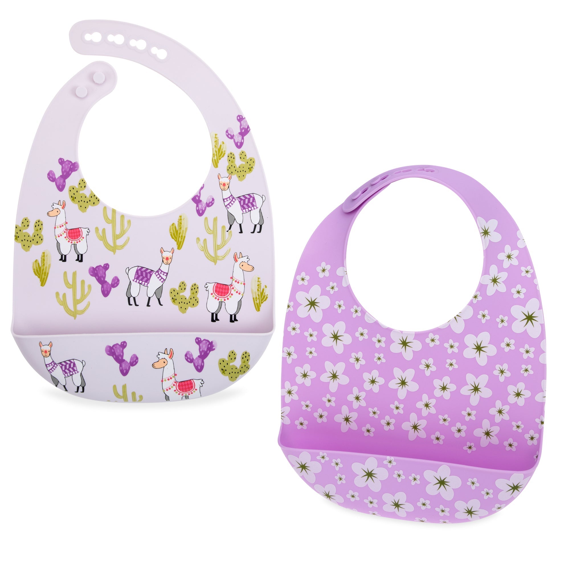 Silicone Bib with Crumb Catcher (2 Pack)